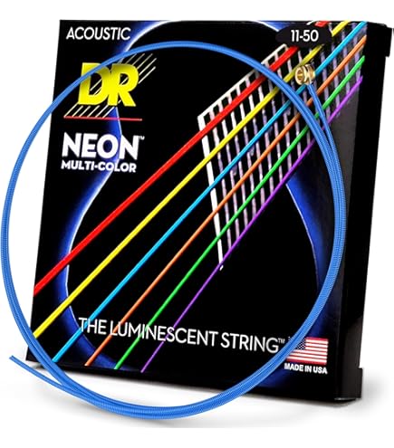Amazon.com: DR Strings HI-DEF NEON - Multi-Color Silver Plated